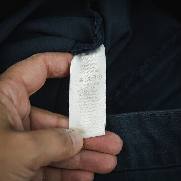 Everlane Size 6 Blue Side Zip Elastic Stretch Waist Tapered Skinny Stretch Pants - Picture 5 of 6